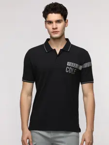 Crocodile Men Solid Polo Collar Pure Cotton Slim Fit T-Shirt