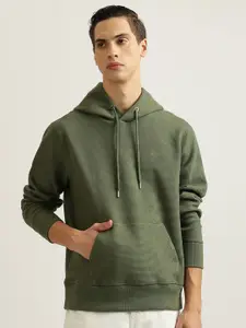 GANT Men Self Design Hooded Sweatshirt