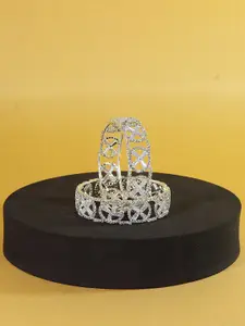 LAVAZZA Set of 2 American Diamond & Cubic Zirconia Studded Bangles
