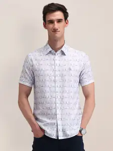 U.S. Polo Assn. Men Modern Slim Fit Opaque Printed Casual Shirt