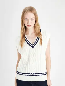 DeFacto Women Cable Knit Sweater Vest