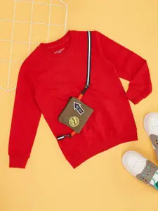 Pantaloons Junior Boys Solid Pure Cotton Sweatshirt