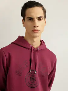 GANT Men Typography Printed Hooded Sweatshirt