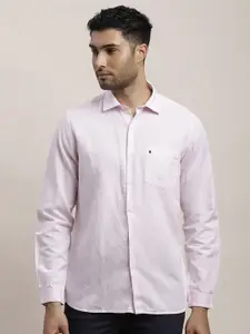 Turtle Men Relaxed Spread Collar Solid Cotton Linen Slim Fit Casual Shirt