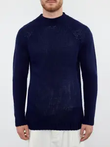 Trendyol Men Self Design Round Neck Sweatshirts