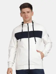 t-base Men Hooded Colourblocked Sweatshirt