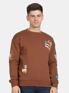 t-base Men Graphic Printed Sweatshirt