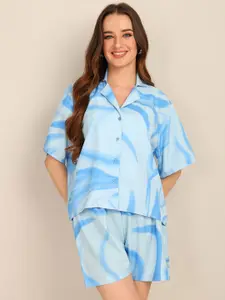 Murcia Tie & Dye Shirt Collar Shirt With Short