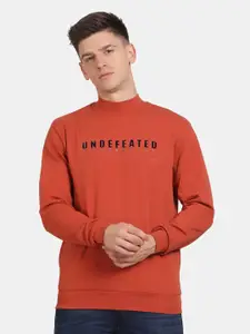 t-base Men Typography Printed Sweatshirt