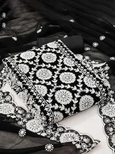 Ishin Embroidered Thread Work Unstitched Dress Material