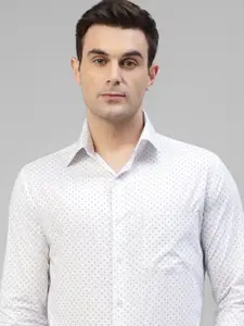 Hancock Men Standard Slim Fit Opaque Printed Formal Shirt