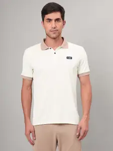 Technosport Men UPF50 Self Design Polo Collar Slim Fit T-Shirt