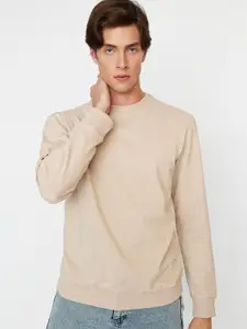 Trendyol Men Round Neck Solid Sweatshirt
