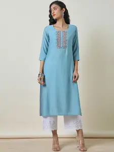 Soch Floral Yoke Design Sequinned Straight Kurta