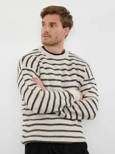 Trendyol Men Striped Round Neck T-Shirt