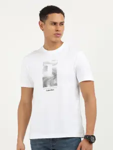 Calvin Klein Jeans Men Graphic Printed Round Neck Cotton T-Shirt