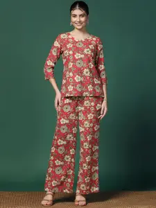 FASHION DREAM Printed Top With Trouser