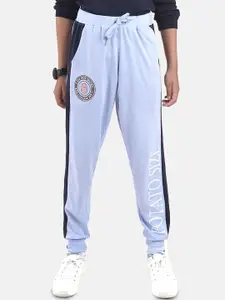 KiddoPanti Boys Printed Cotton Mid-Rise Joggers