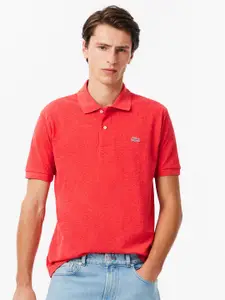 Lacoste Men Solid Polo Collar Cotton T-Shirt