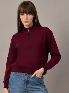 The Roadster Lifestyle Co Women Solid Sweatshirt