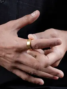 SWASHAA Sylvan 18KT Gold Plated Stainless Steel Finger Ring