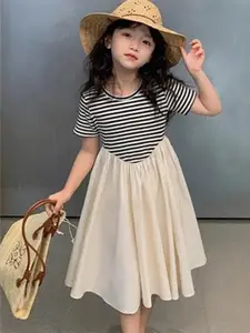 StyleCast x Revolte Girls Striped Pleated A-Line Dress