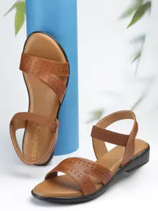 DressBerry Women Open Toe Backstrap Flats