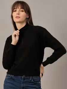 The Roadster Lifestyle Co Women Solid Sweatshirt