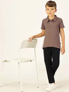 French Connection Boys Solid Smart Easy Wash Chinos Trousers