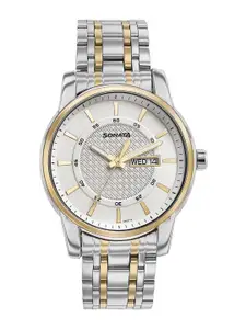 Sonata Men Printed Dial & Stainless Steel Bracelet Style Straps Analogue Watch 77141BM01