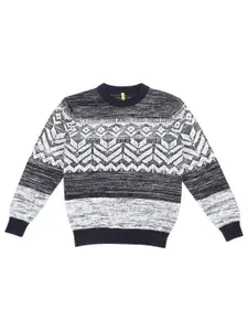 Gini and Jony Boys Fair Isle Printed Pullover