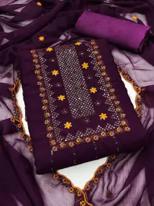 APNISHA Floral Embellished Sequinned Unstitched Dress Material