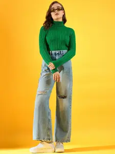 98 Degree North Women Striped Pullover