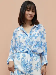 Colour Me by Melange Women Cutaway Collar Floral Printed Casual Shirt