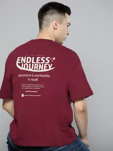 Indian Terrain Printed Oversized Pure Cotton T-shirt