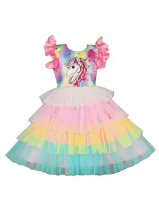 BAESD Embellished Net A-Line Dress