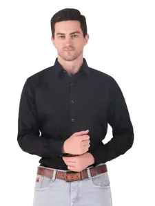 DESIGN UP Men Tuxedo Quilted Pure Cotton Slim Fit Formal Shirt