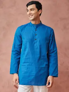 Fabindia Band Collar Pure Cotton Straight Short Kurta