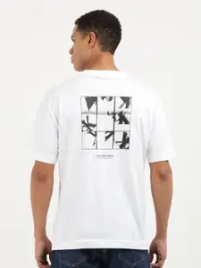 Calvin Klein Jeans Men Graphic Printed Round Neck Cotton Relaxed Fit T-Shirt