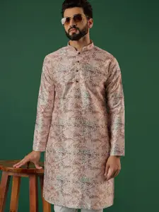 Anouk Printed Mandarin Collar Straight Kurta