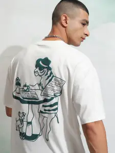 HIGHLANDER Men Printed Raw Edge T-shirt