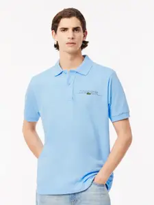 Lacoste Men Solid Polo Collar Cotton T-Shirt