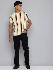 Indian Terrain Striped Pure Cotton T-shirt