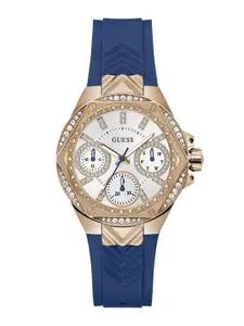 GUESS Women Embellished Dial & Straps Analogue Watch GW0774L3