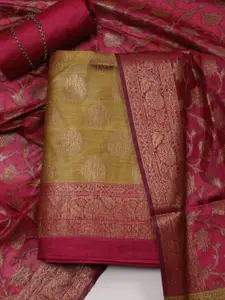 Meena Bazaar Floral Woven Design Unstitched Dress Material