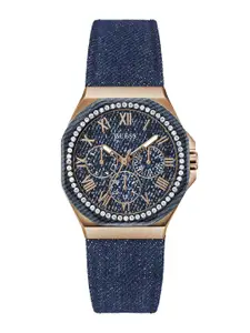 GUESS Women Embellished Dial & Straps Analogue Watch GW0753L5