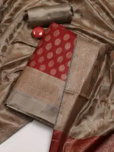 Meena Bazaar Floral Art Silk Unstitched Dress Material