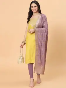 Meena Bazaar Floral Woven Design Unstitched Dress Material