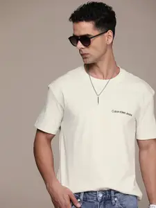 Calvin Klein Jeans Solid Pure Cotton Applique T-shirt