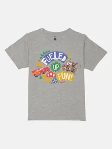 YK Disney Boys Graphic Printed Round Neck Pure Cotton T-Shirt